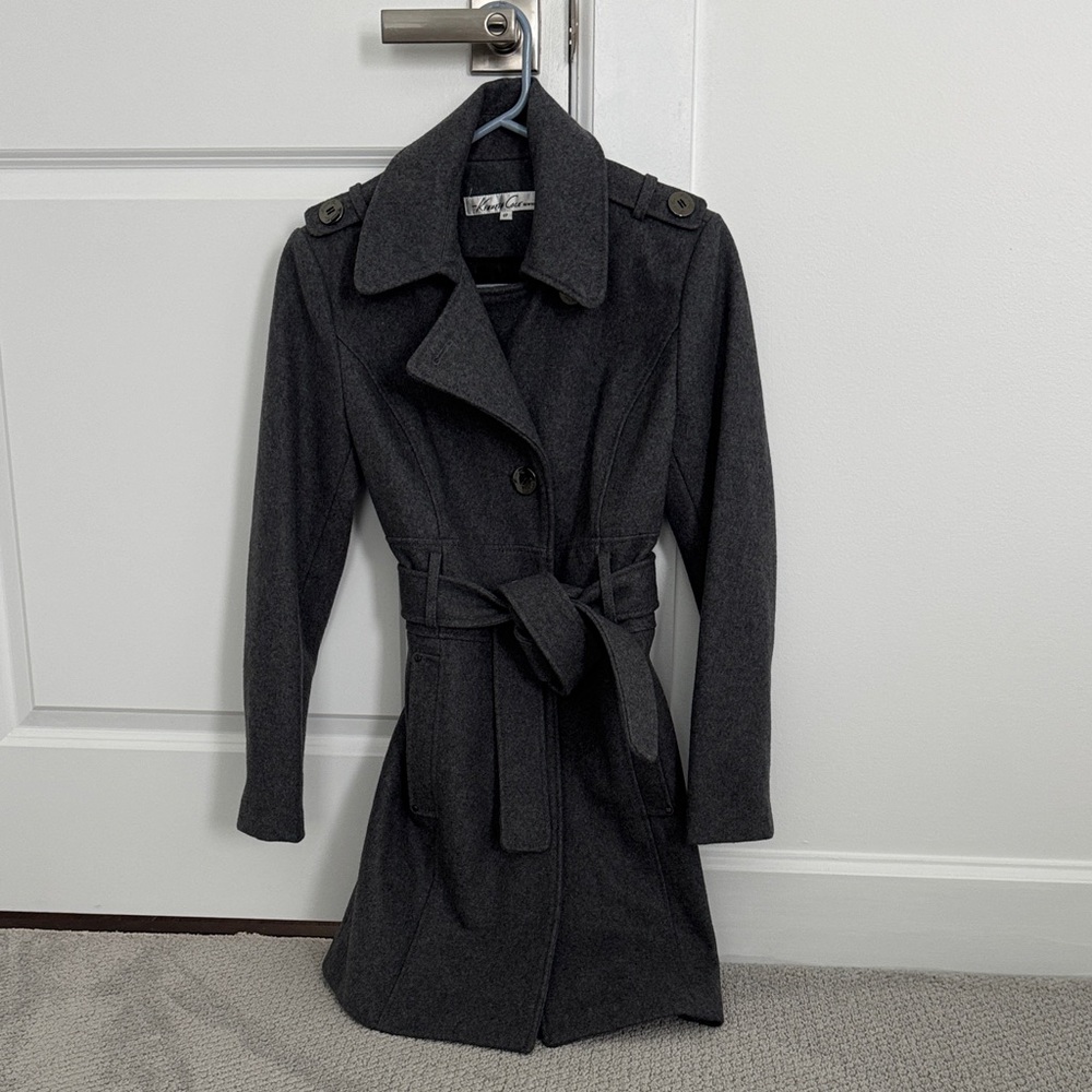 Kenneth Cole Charcoal Trench Coat